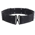 G.I. Style Black Nylon Large Pistol Belt w/Metal Buckles